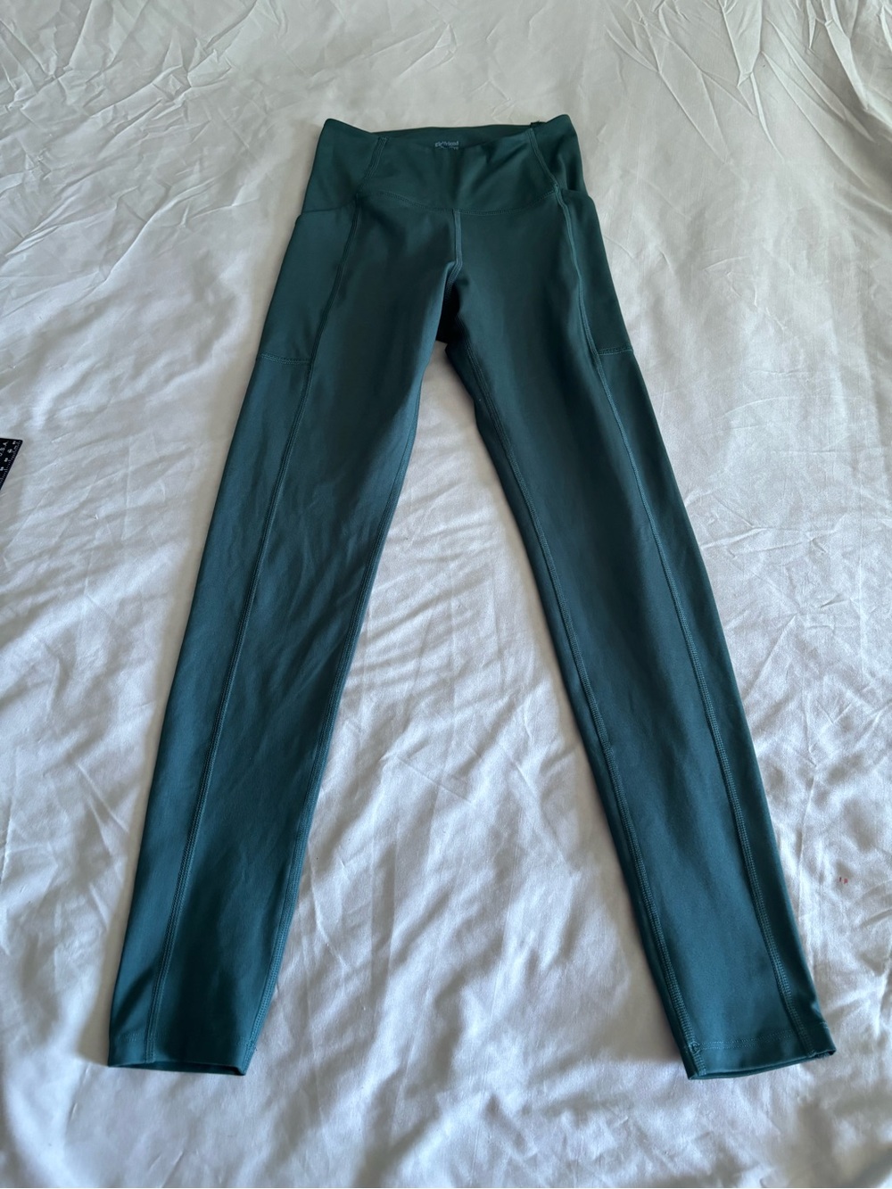 girlfriend collective Dark Green High-Rise Pocket Leggings